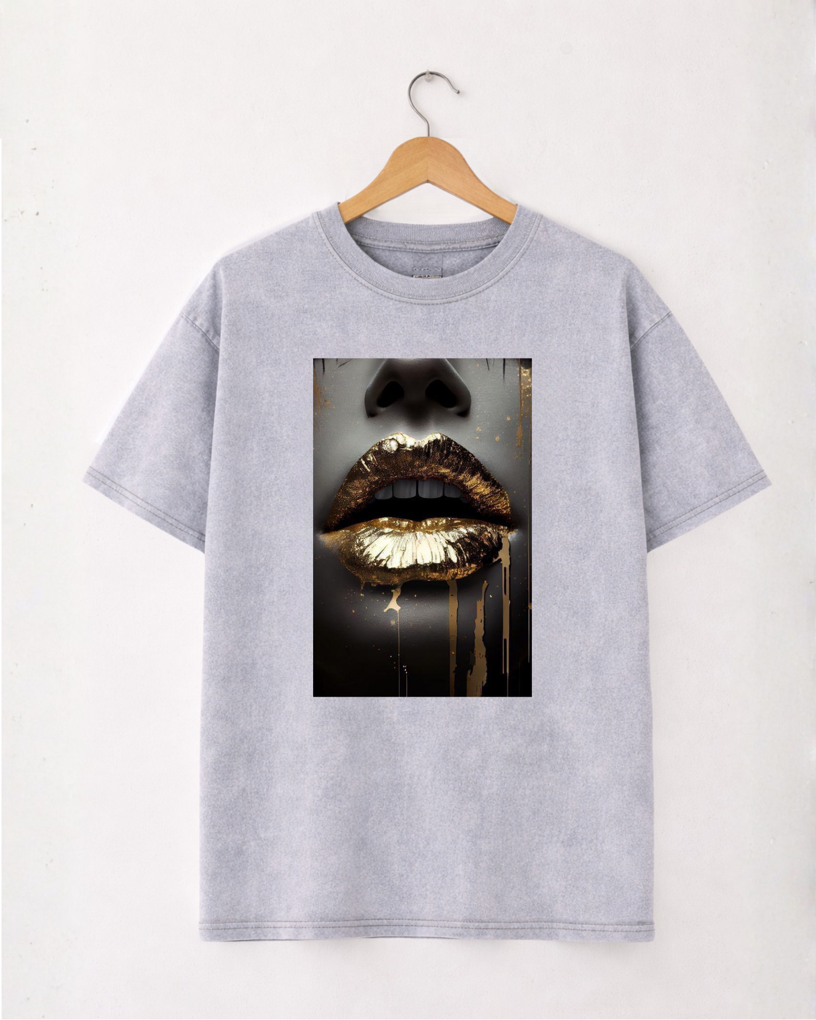 T-shirt Gold Lips