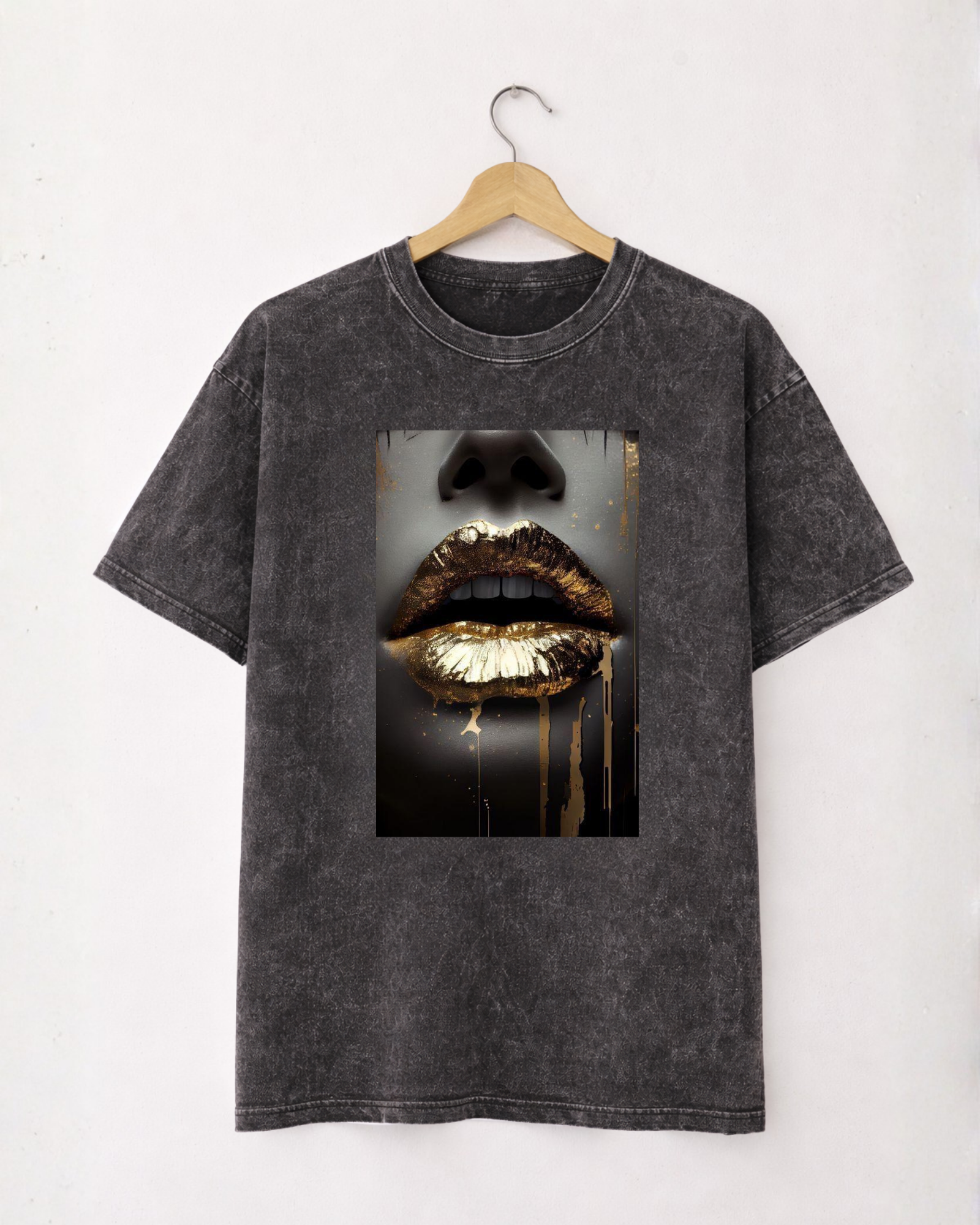 T-shirt Gold Lips