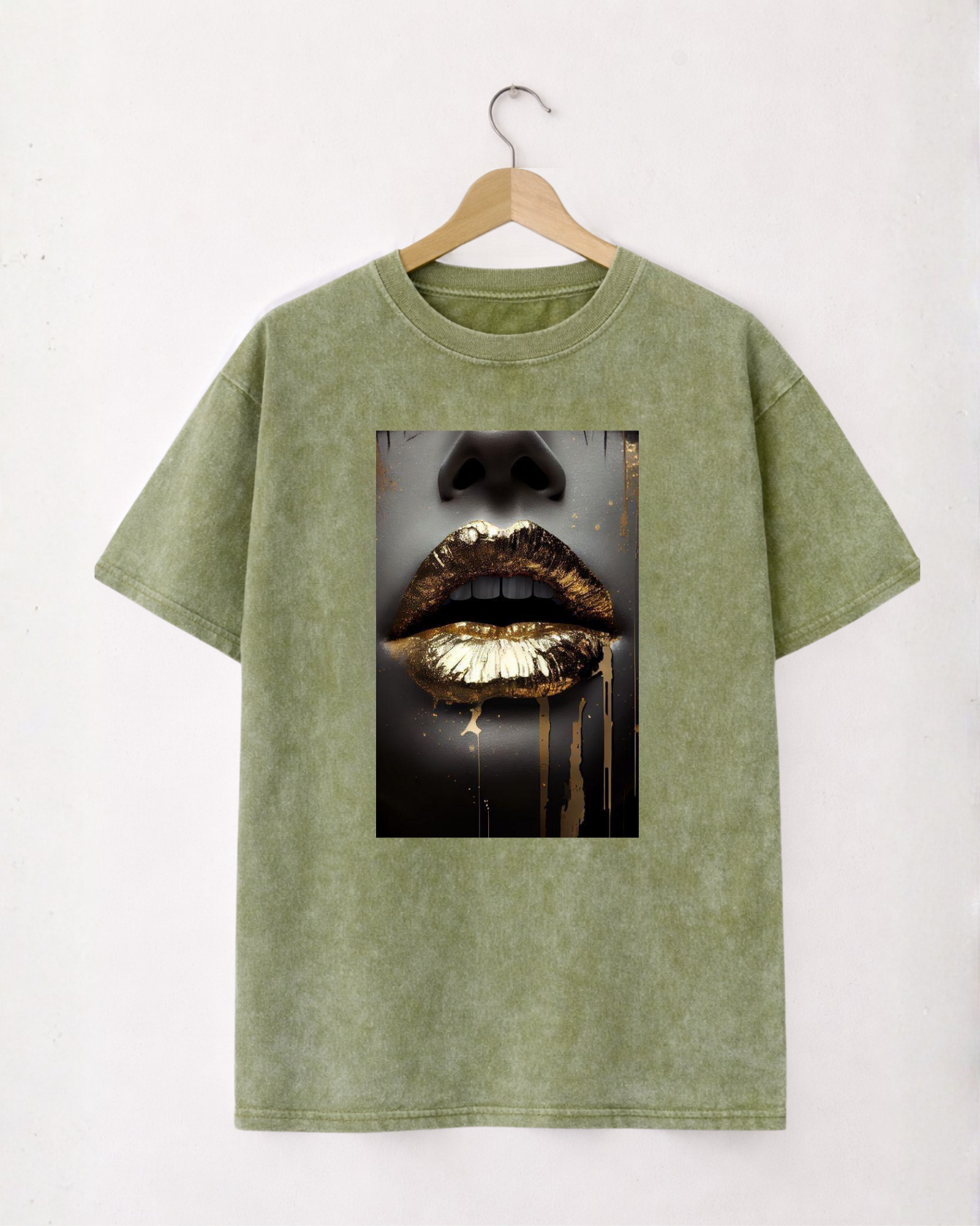 T-shirt Gold Lips