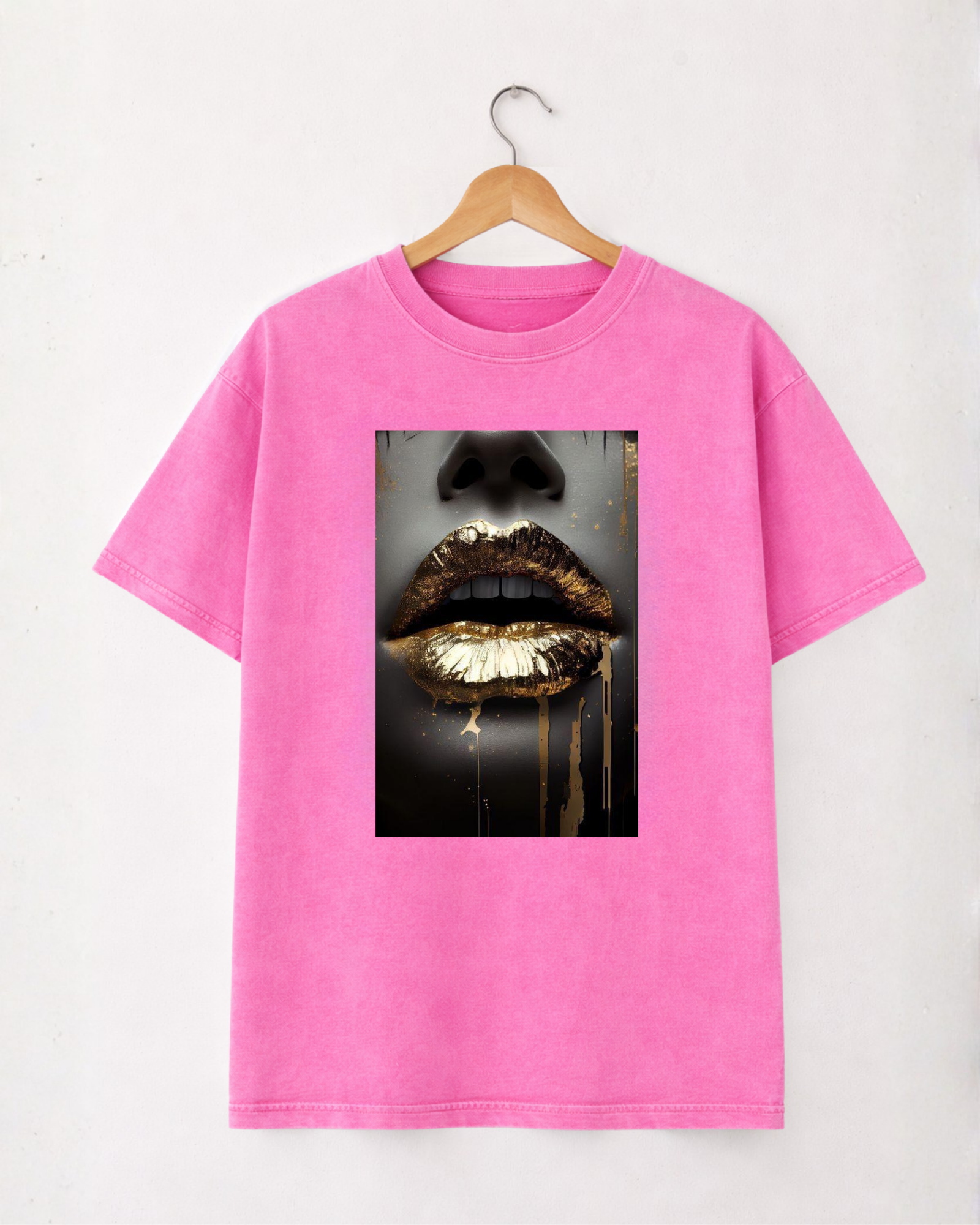 T-shirt Gold Lips