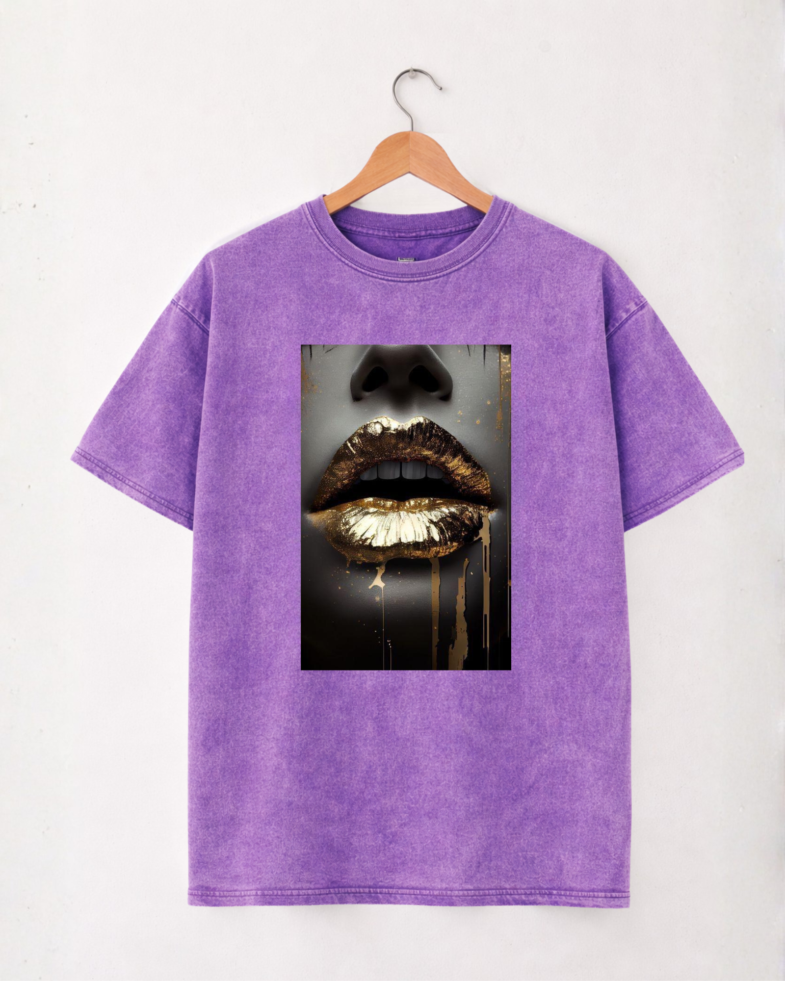 T-shirt Gold Lips